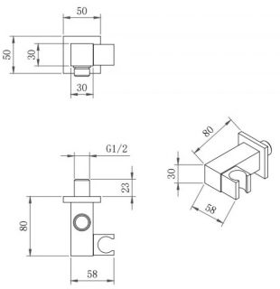 Душевой комплект Berges Nardis 2S чёрный матовый 071002